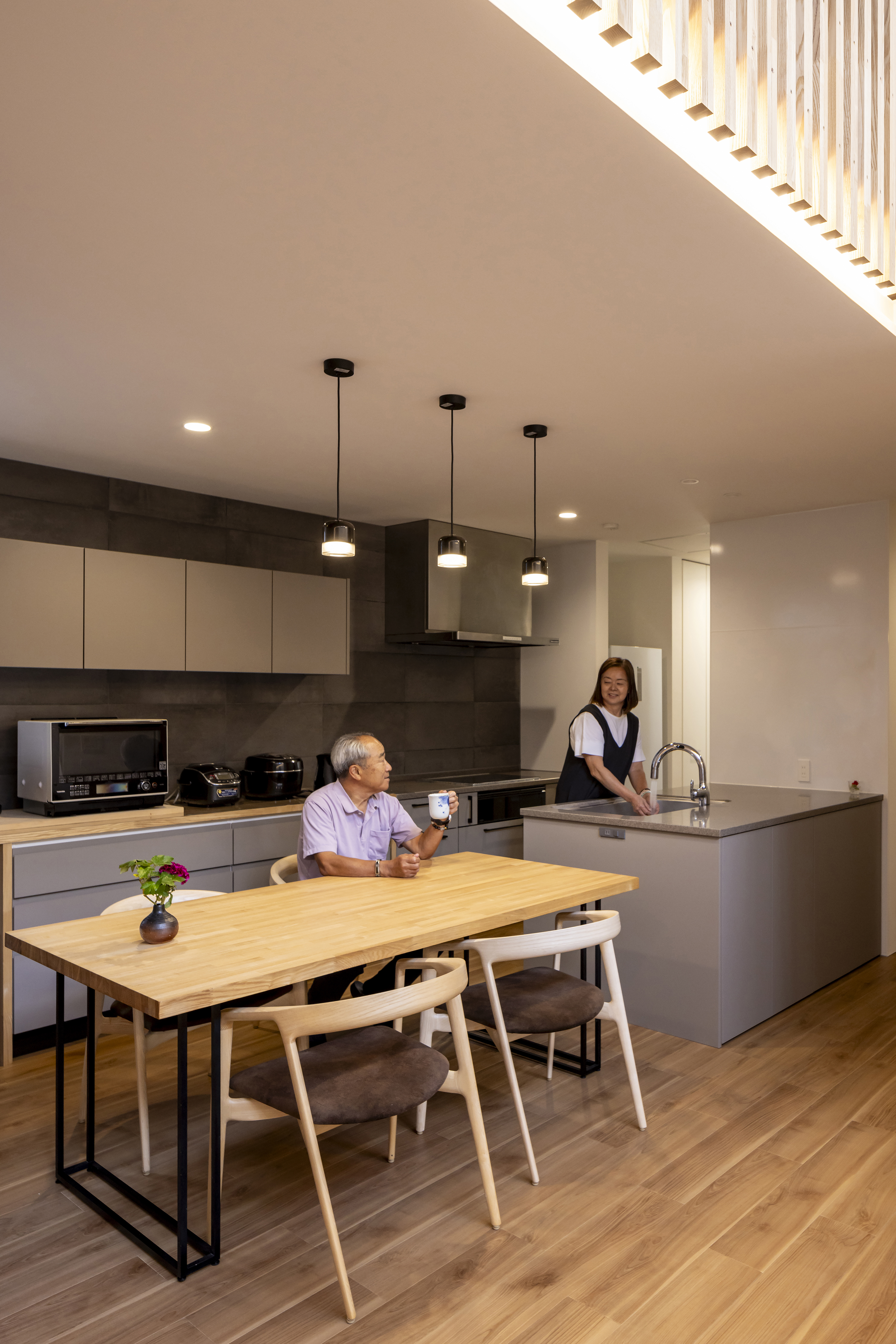 隣棟の二世帯住宅|孫が集う親世帯。 厚別区の家01 写真6